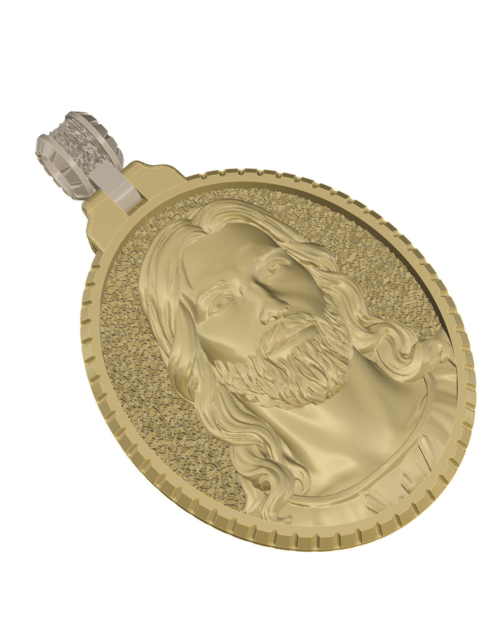 Jesus Pendant 3D print model_5
