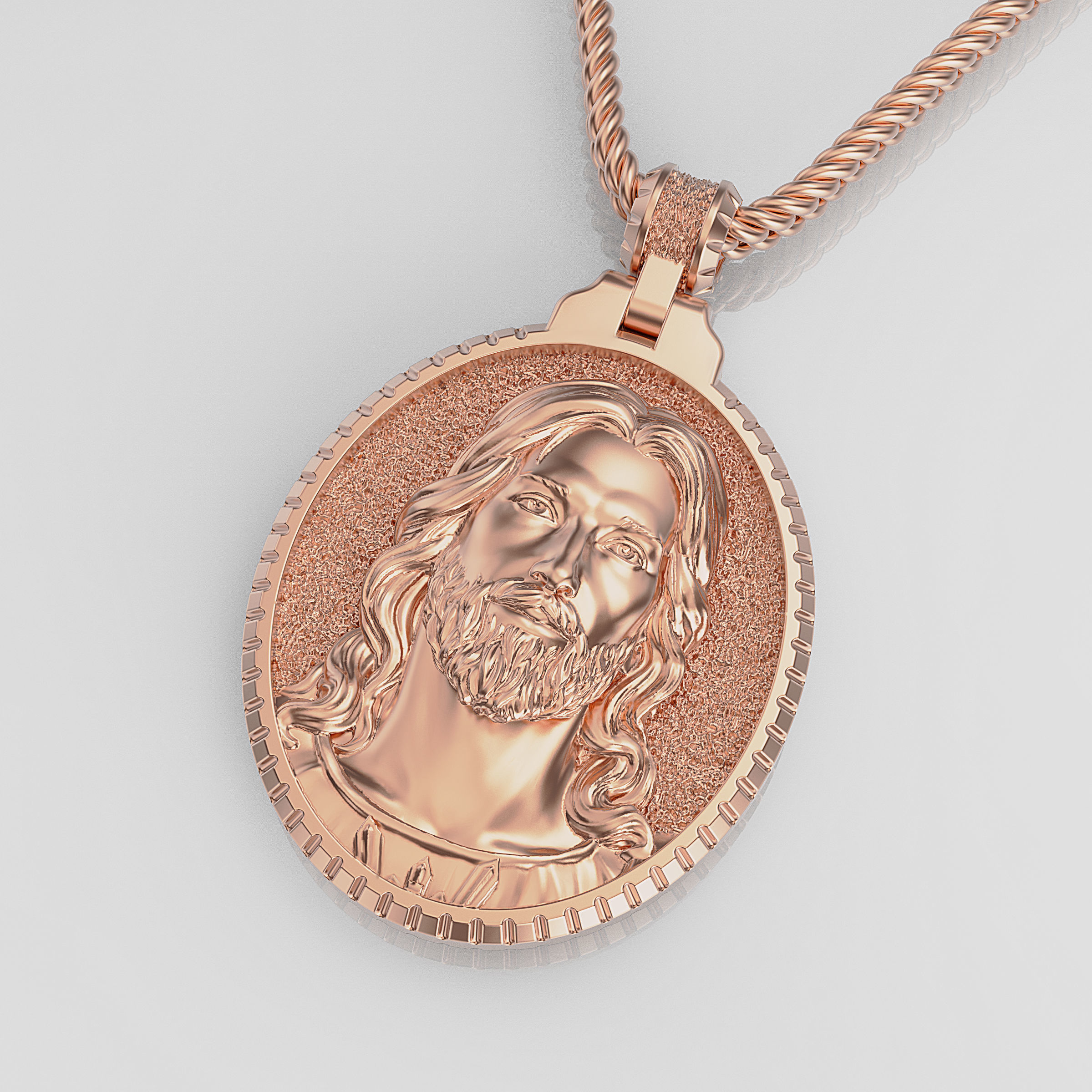 Jesus Pendant 3D print model_10