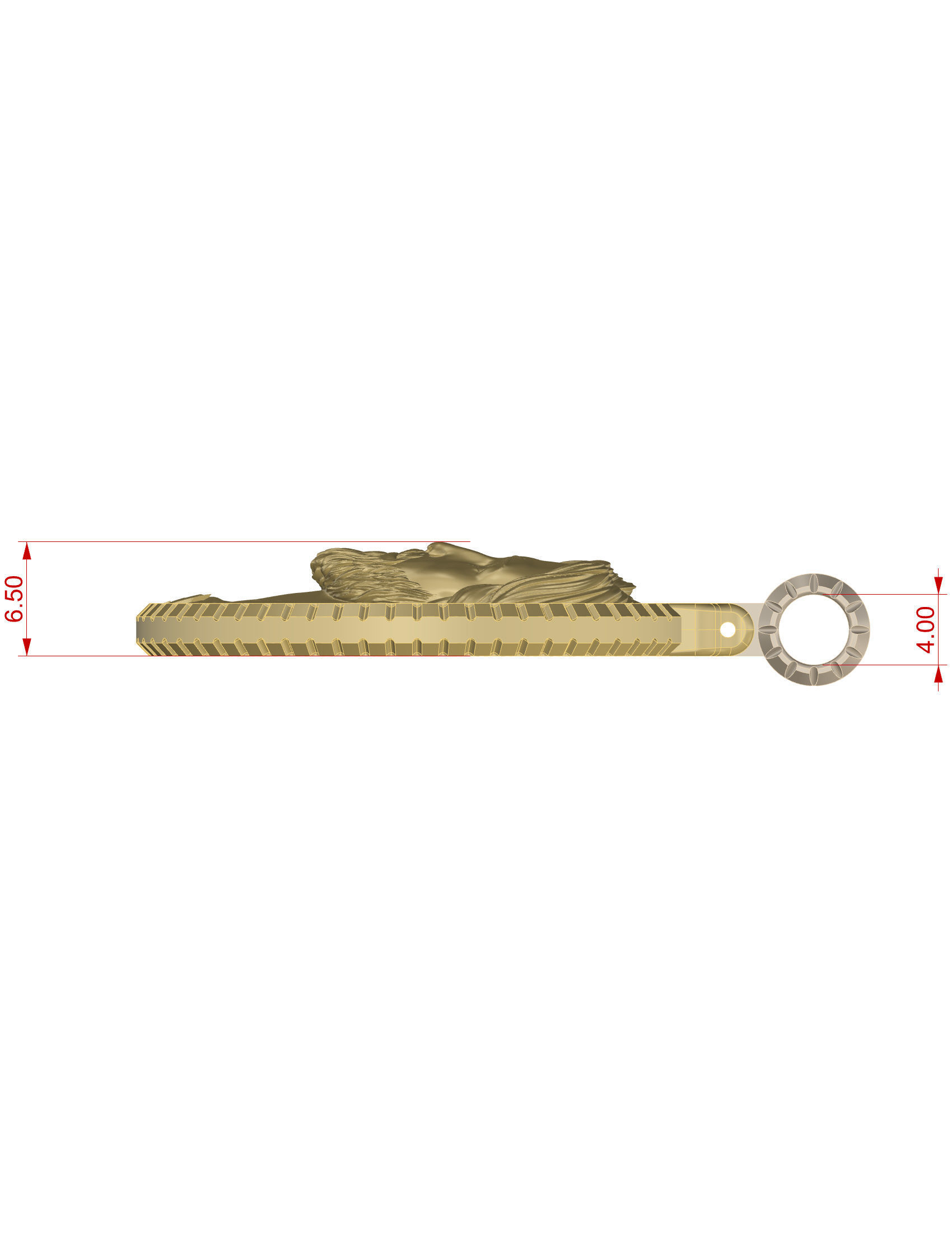 Jesus Pendant 3D print model_18