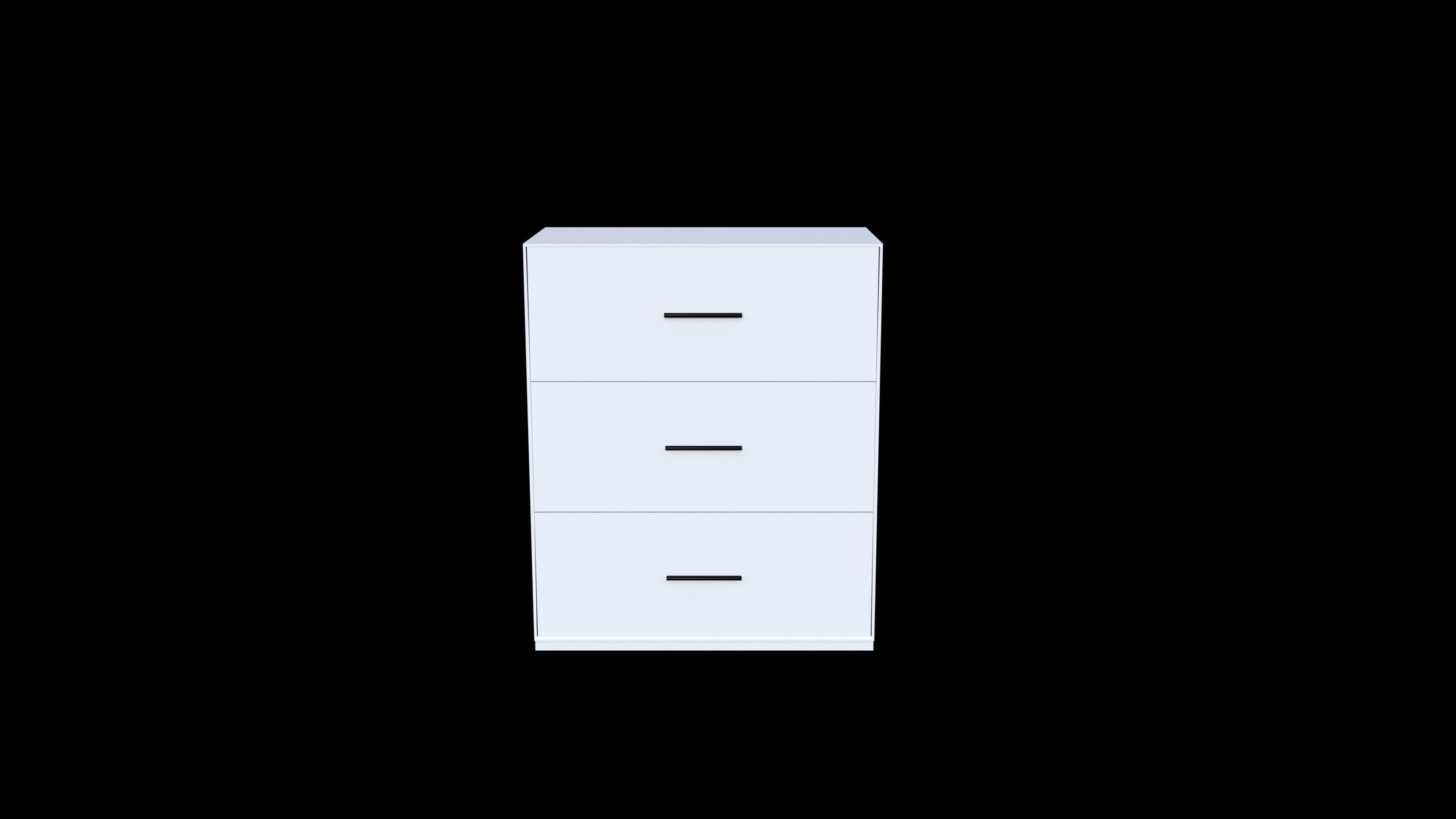 Small Wardrobe Free 3D model_1