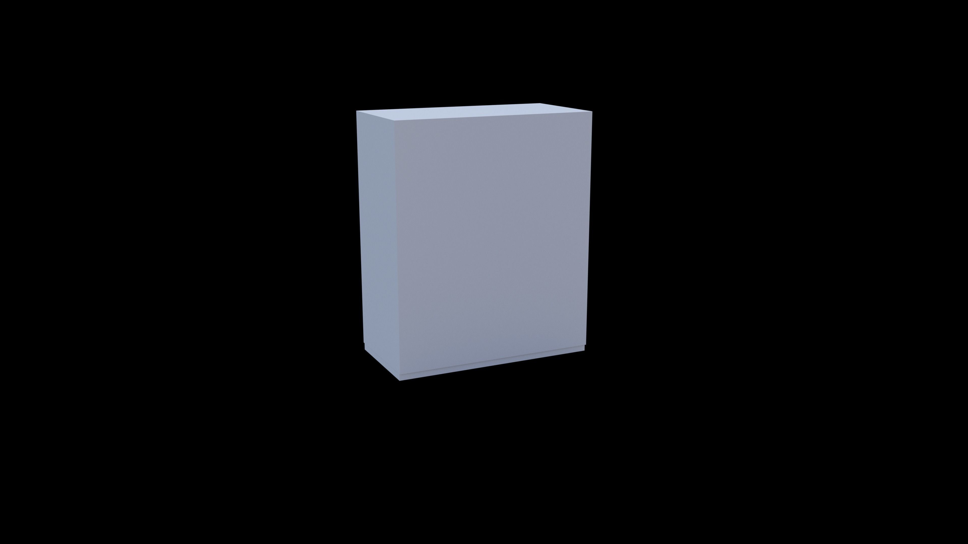 Small Wardrobe Free 3D model_3