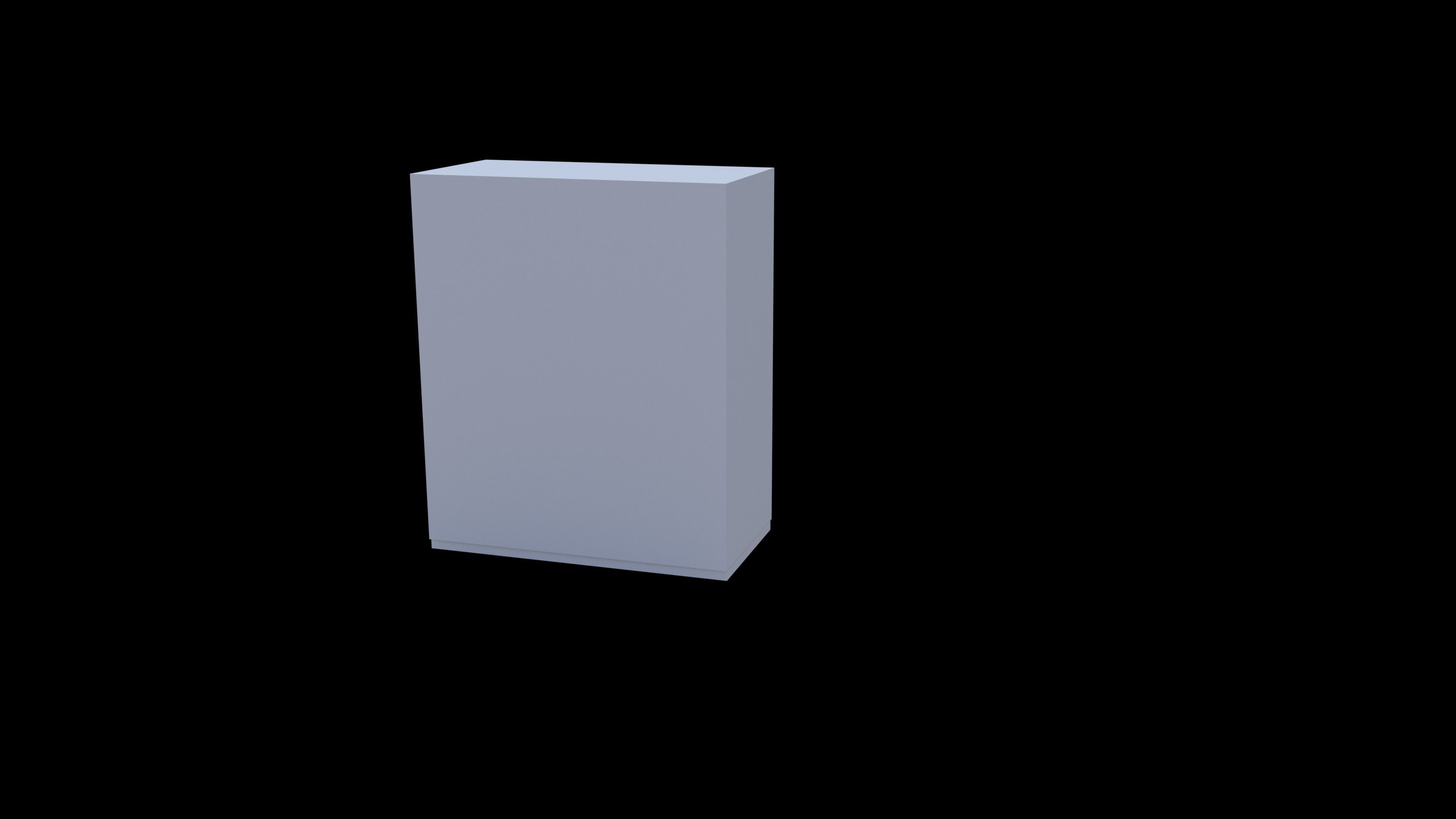 Small Wardrobe Free 3D model_4