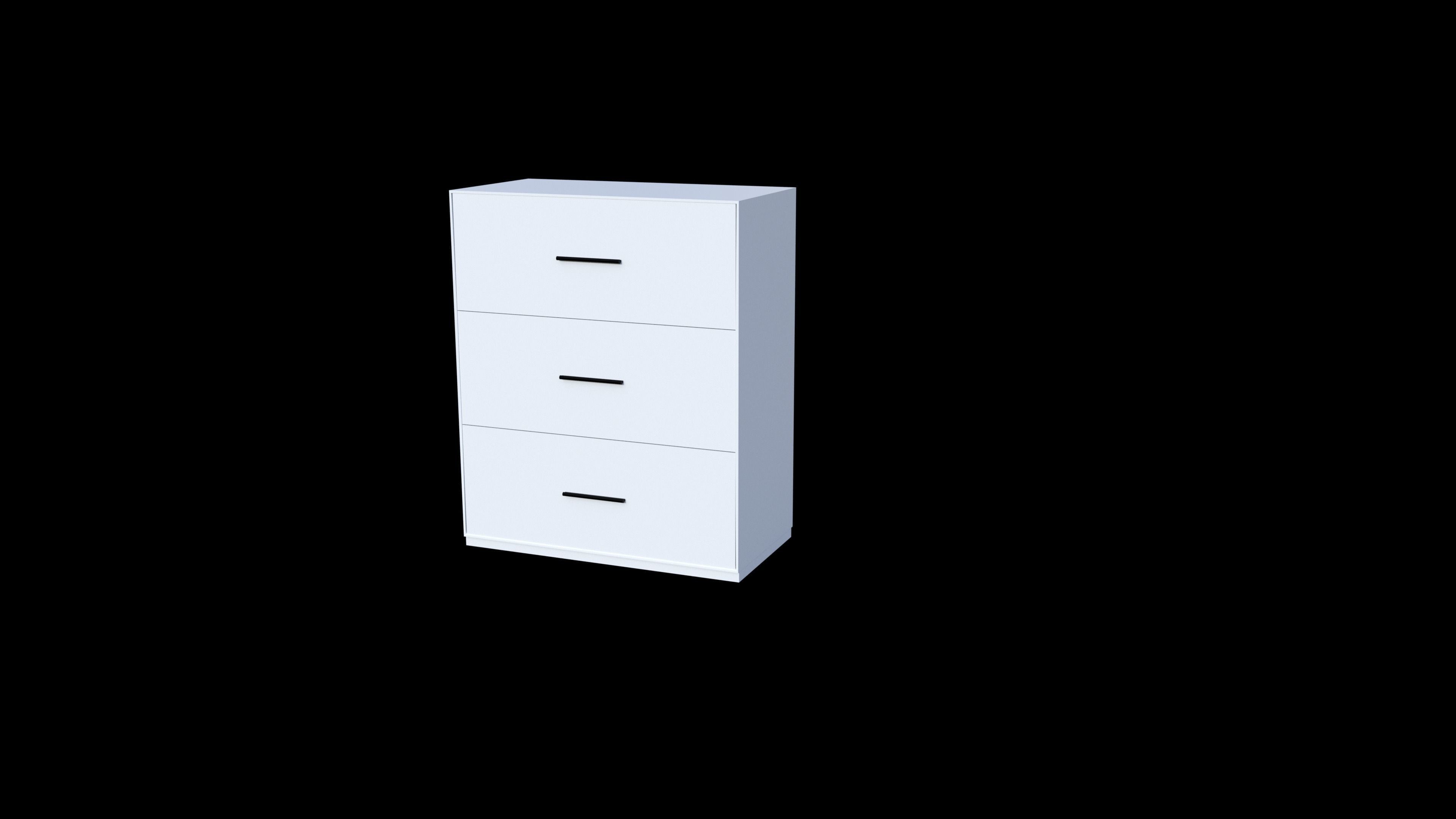 Small Wardrobe Free 3D model_2