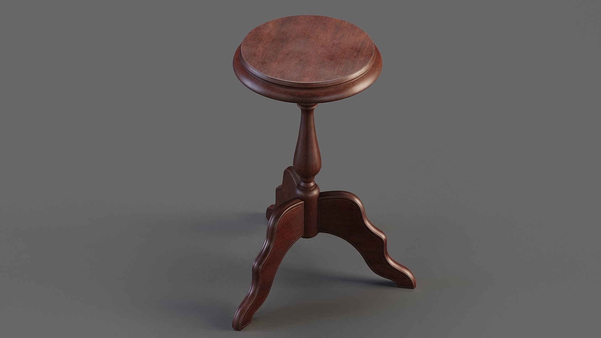 Wooden Flower Stand PBR Low-poly 3D model_2