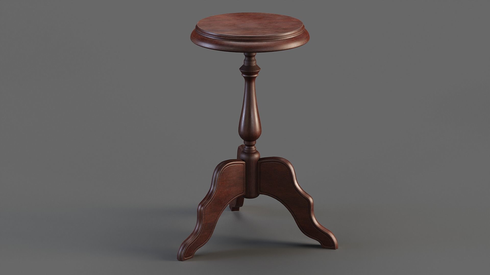 Wooden Flower Stand PBR Low-poly 3D model_1