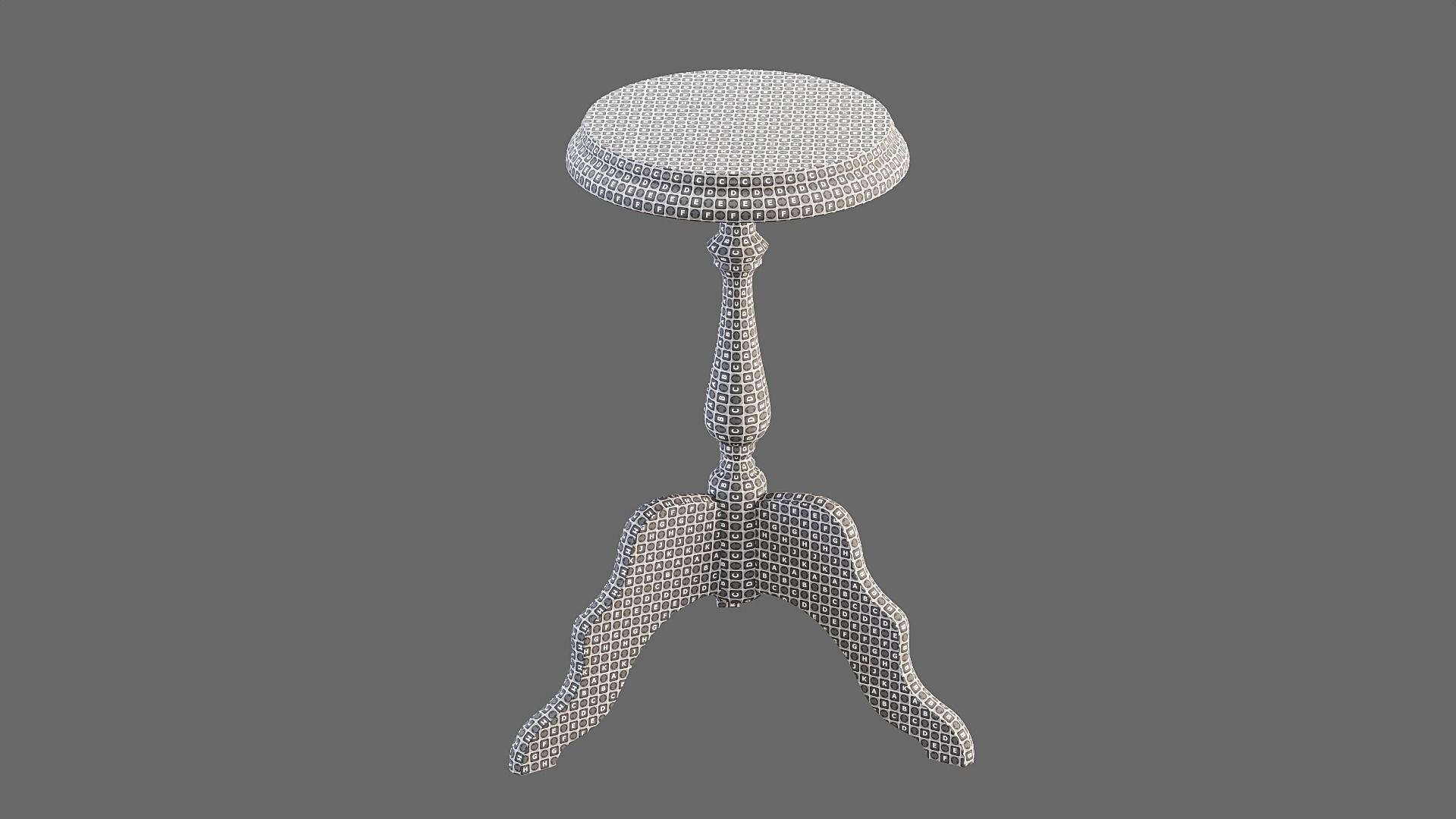 Wooden Flower Stand PBR Low-poly 3D model_11