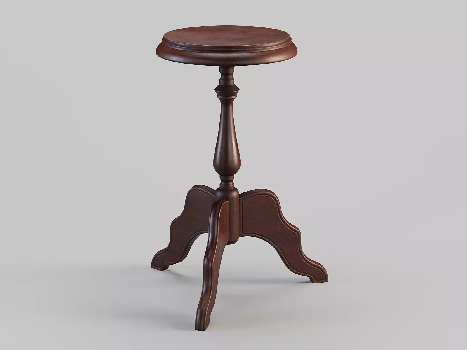 Wooden Flower Stand PBR Low-poly 3D model_0