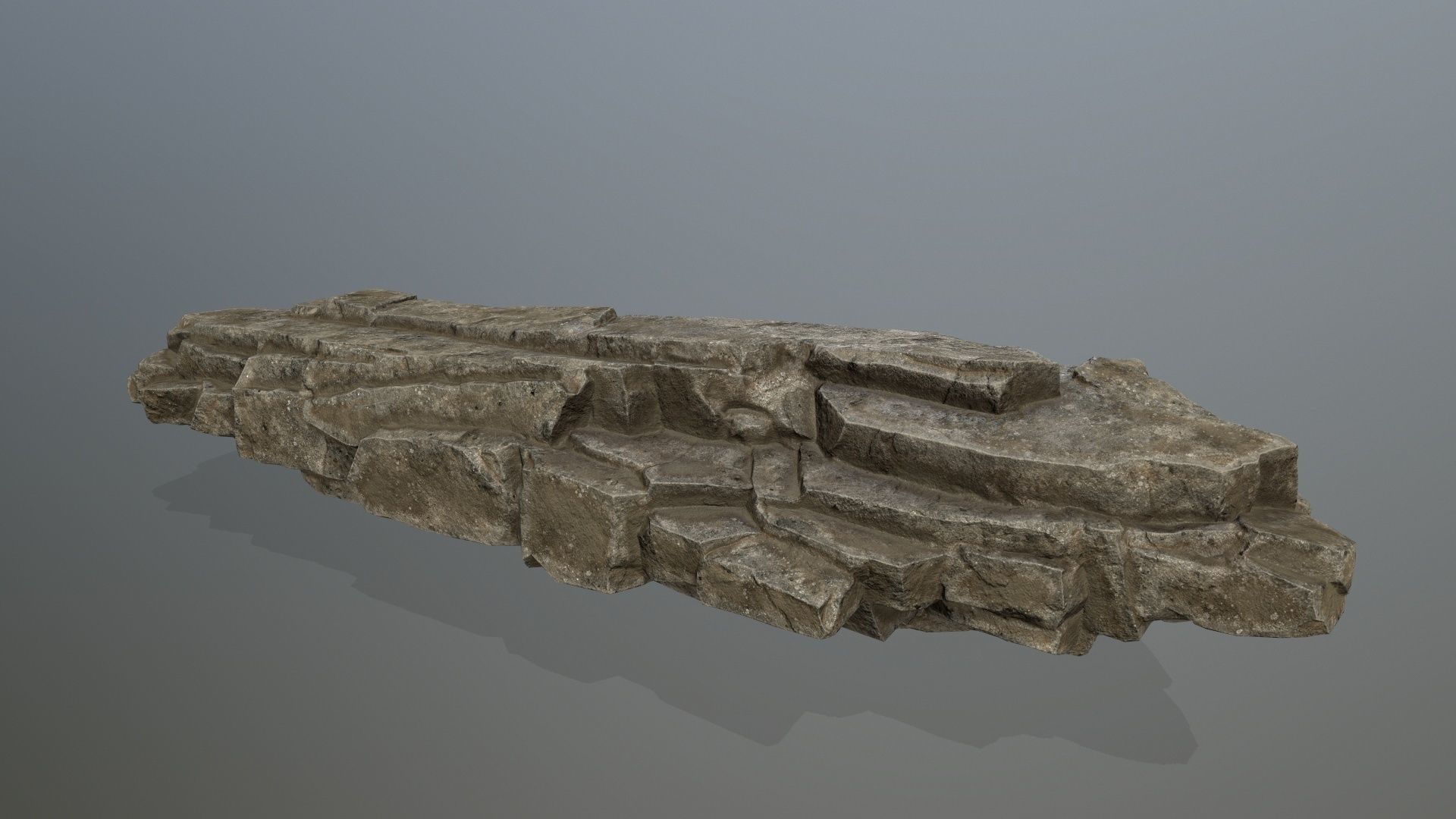 desert  rocks Low-poly 3D model_6