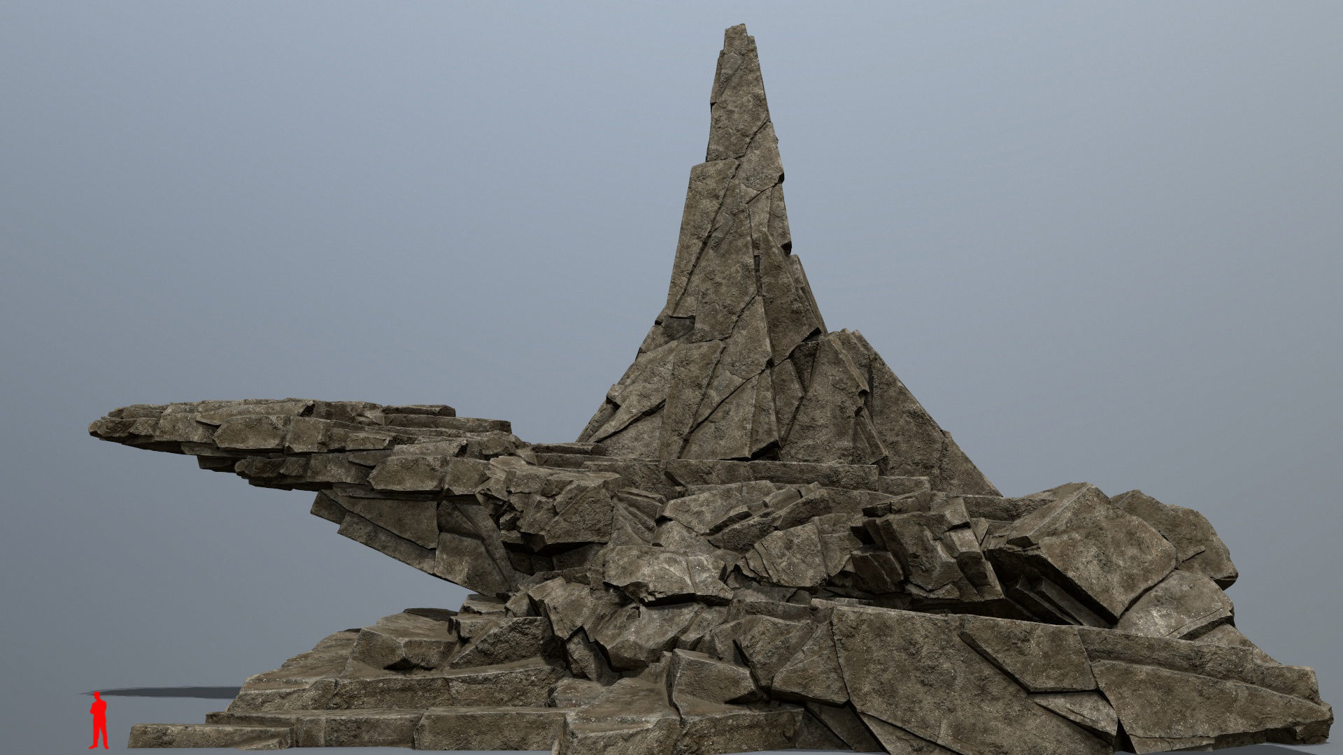 desert  rocks Low-poly 3D model_2