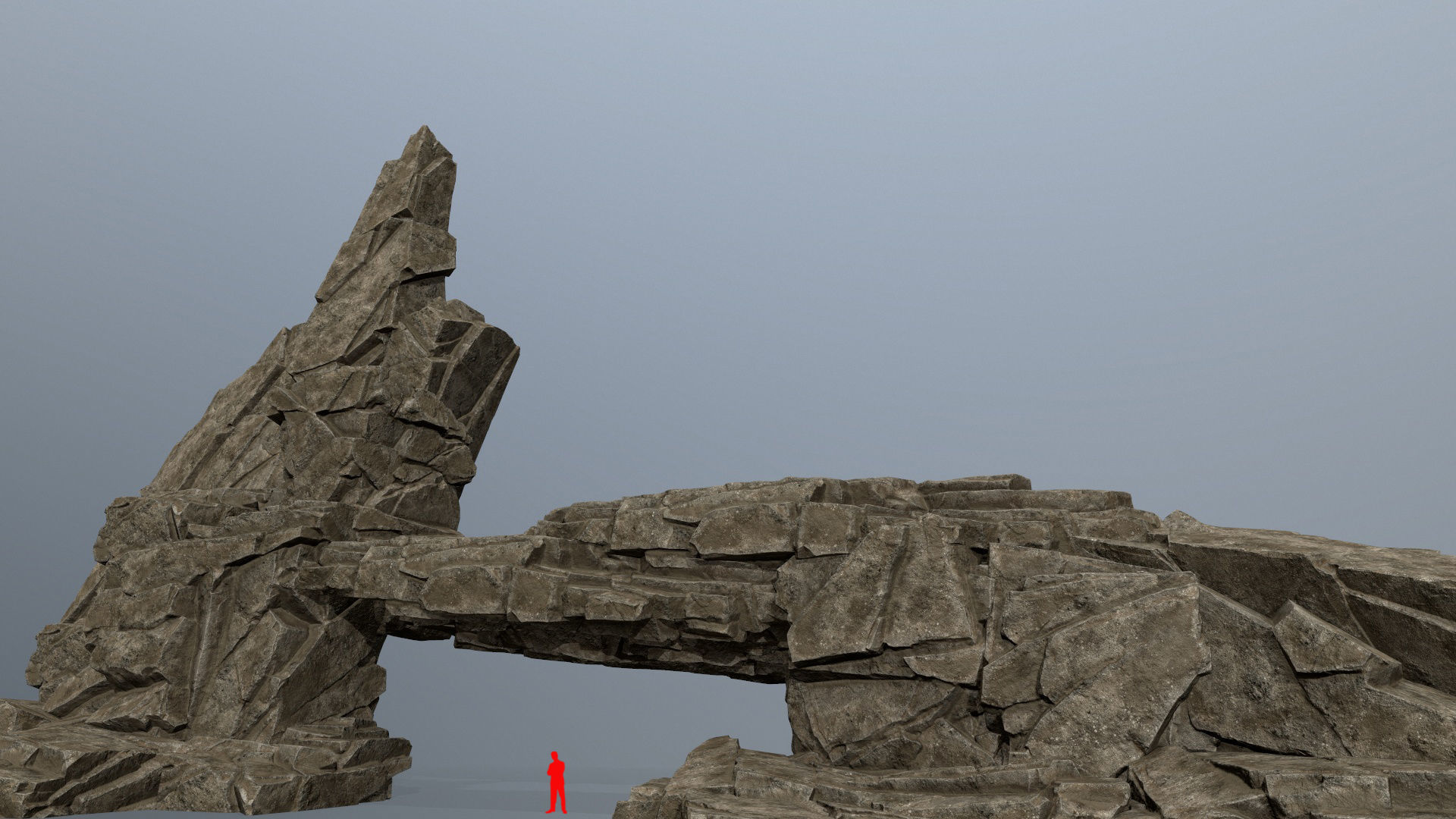 desert  rocks Low-poly 3D model_1