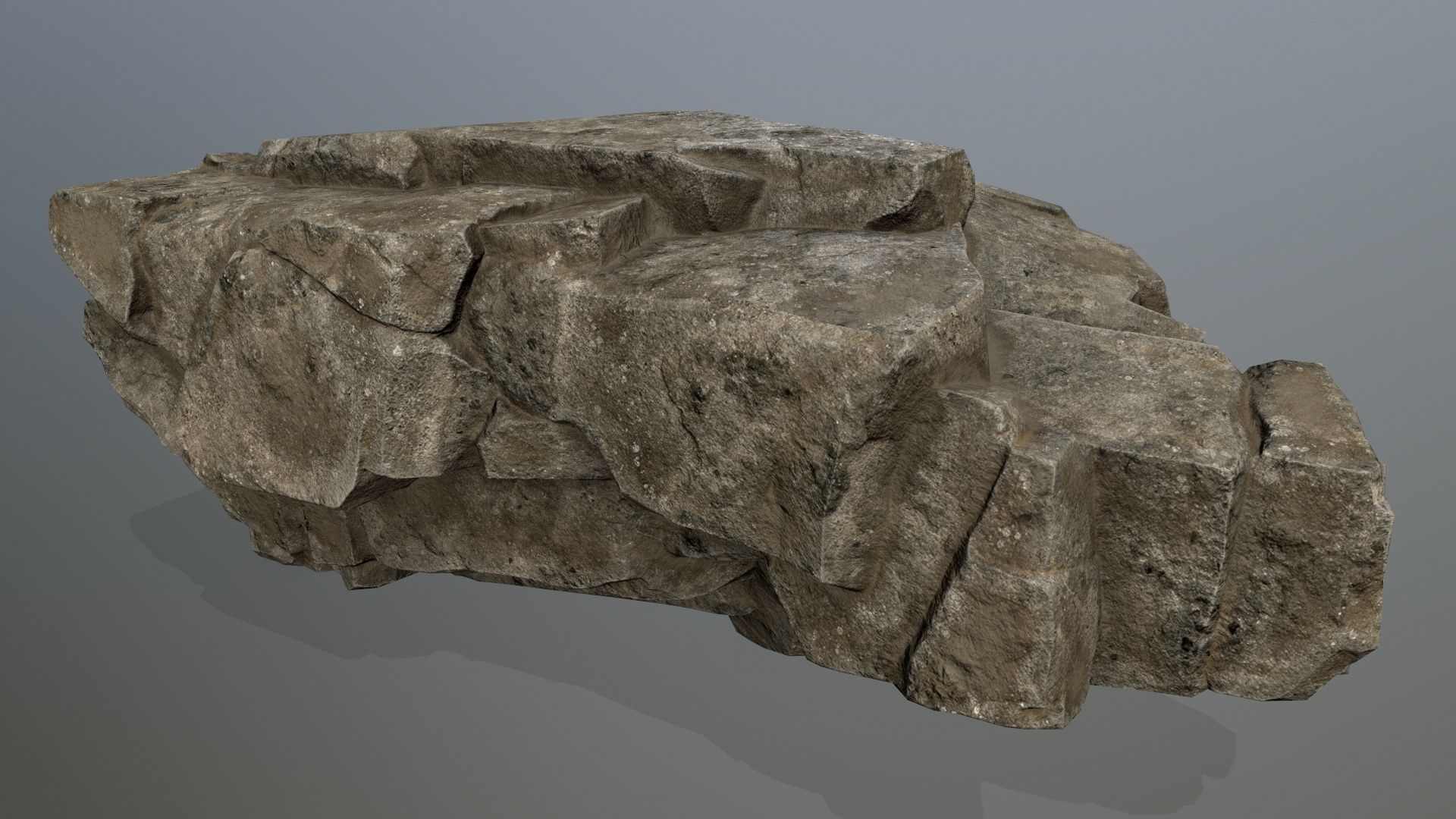 desert  rocks Low-poly 3D model_4