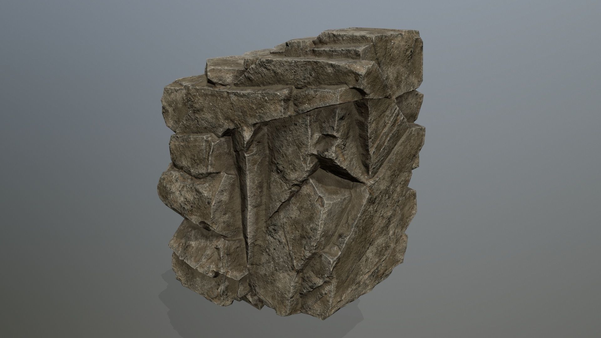 desert  rocks Low-poly 3D model_5