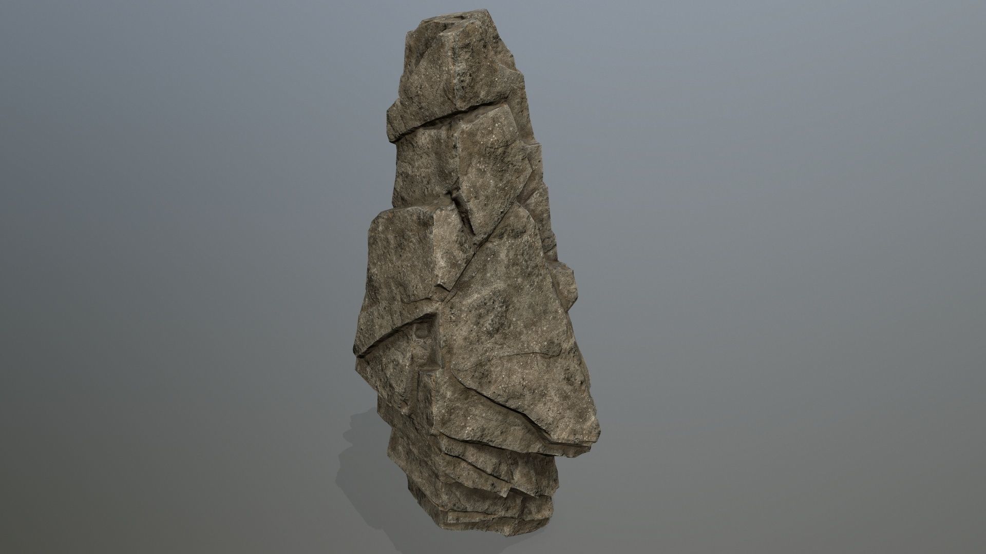 desert  rocks Low-poly 3D model_8