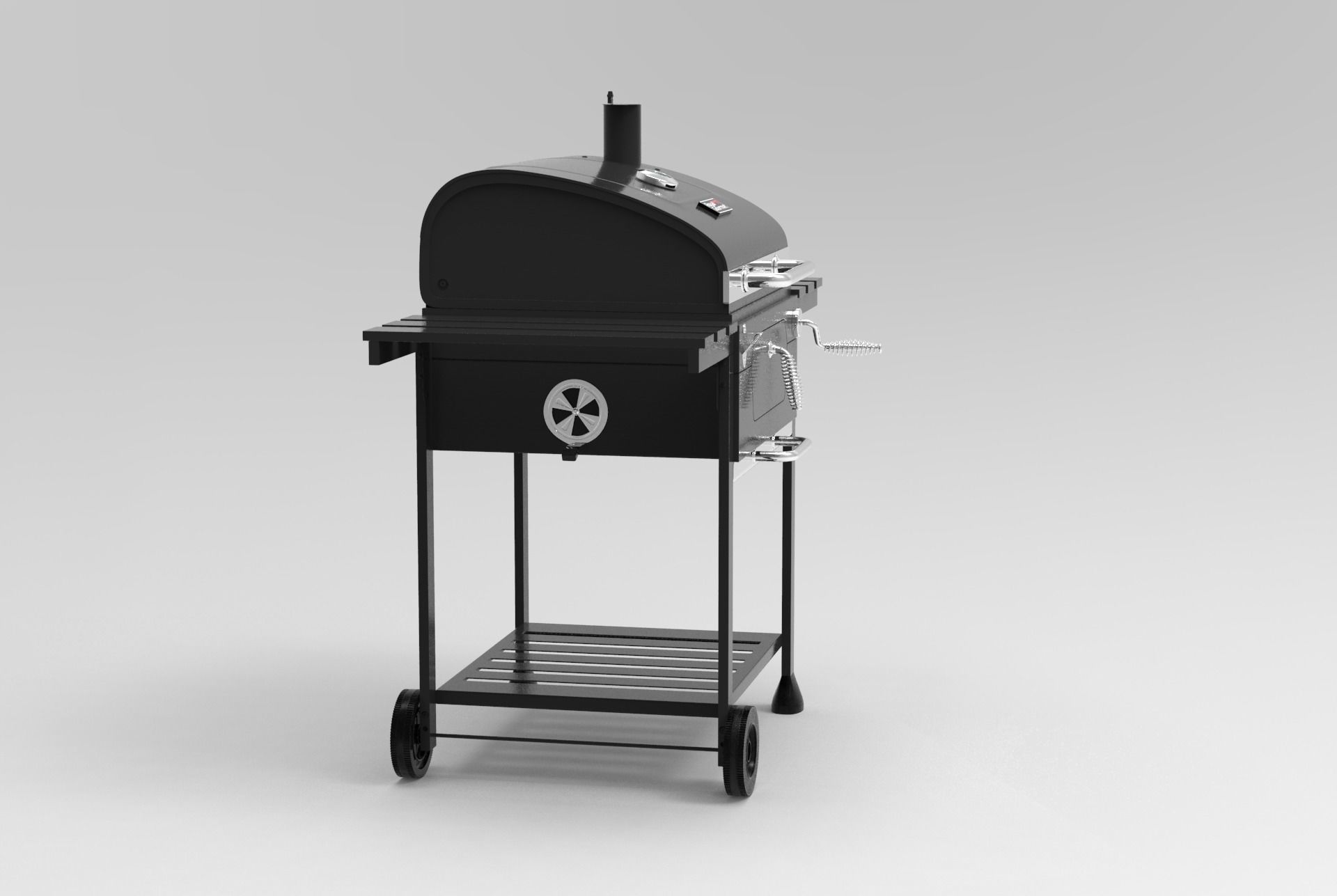 Royal Gourmet CD1824E 24-inch Charcoal BBQ Grill 3D model_28