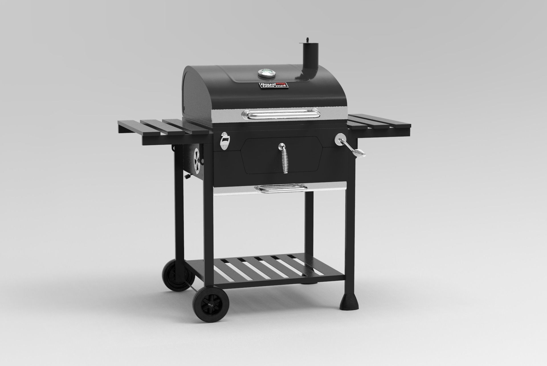 Royal Gourmet CD1824E 24-inch Charcoal BBQ Grill 3D model_16