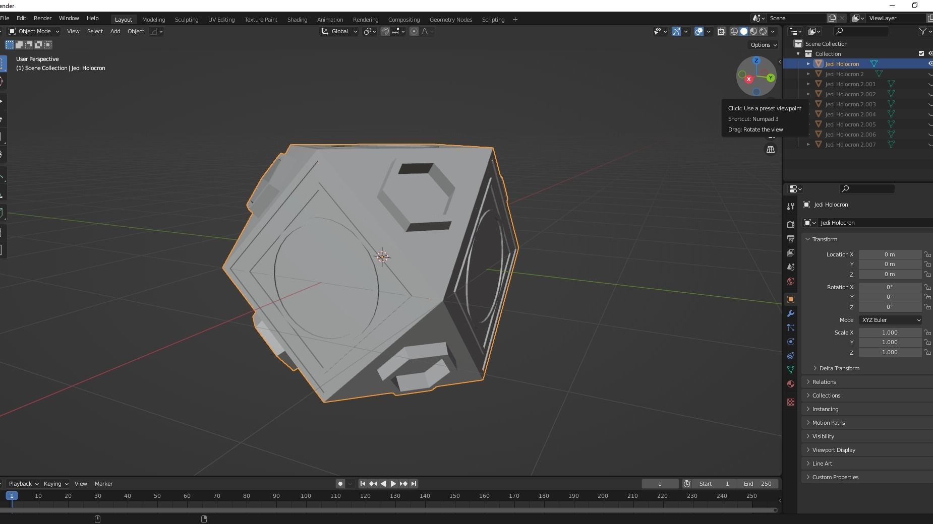 Jedi Holocron 3D print model_7