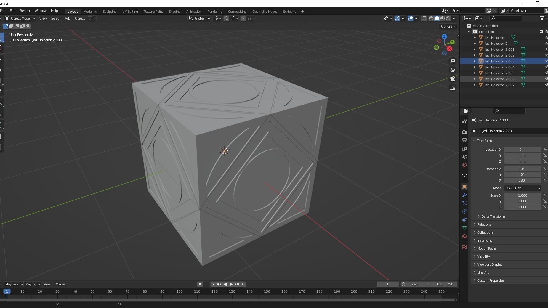 Jedi Holocron 3D print model_5