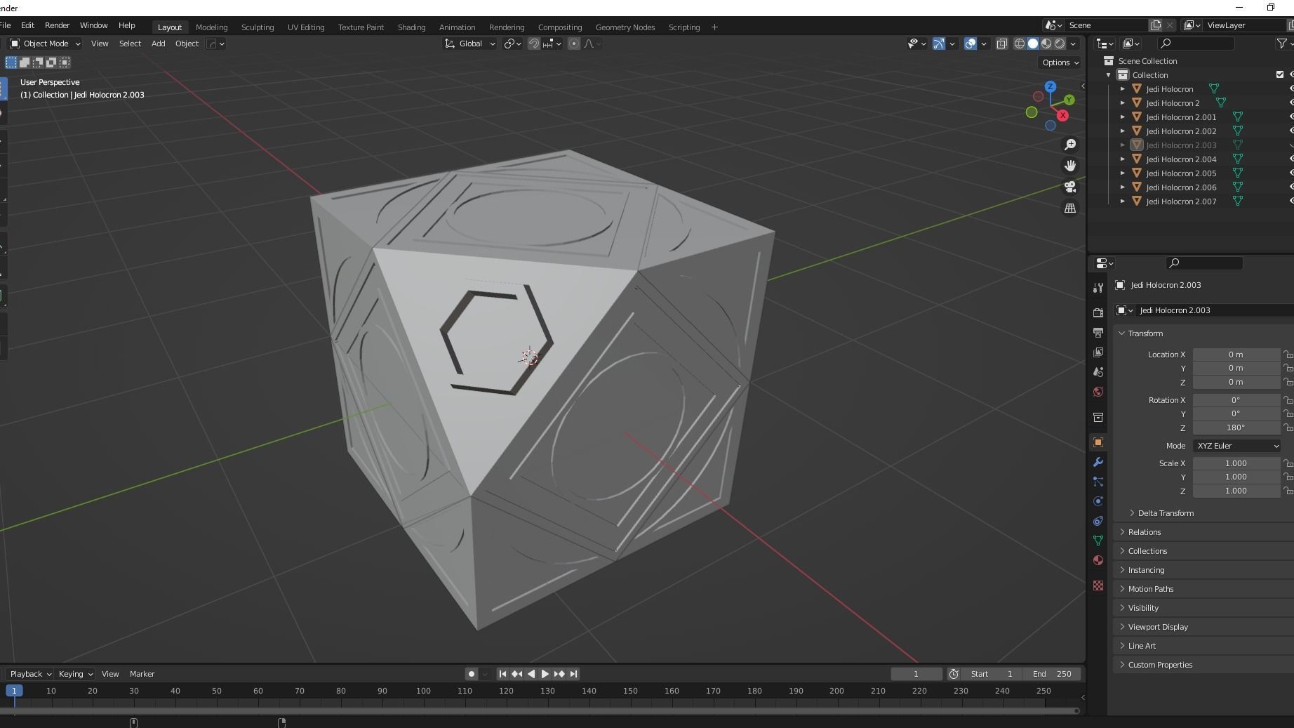 Jedi Holocron 3D print model_6