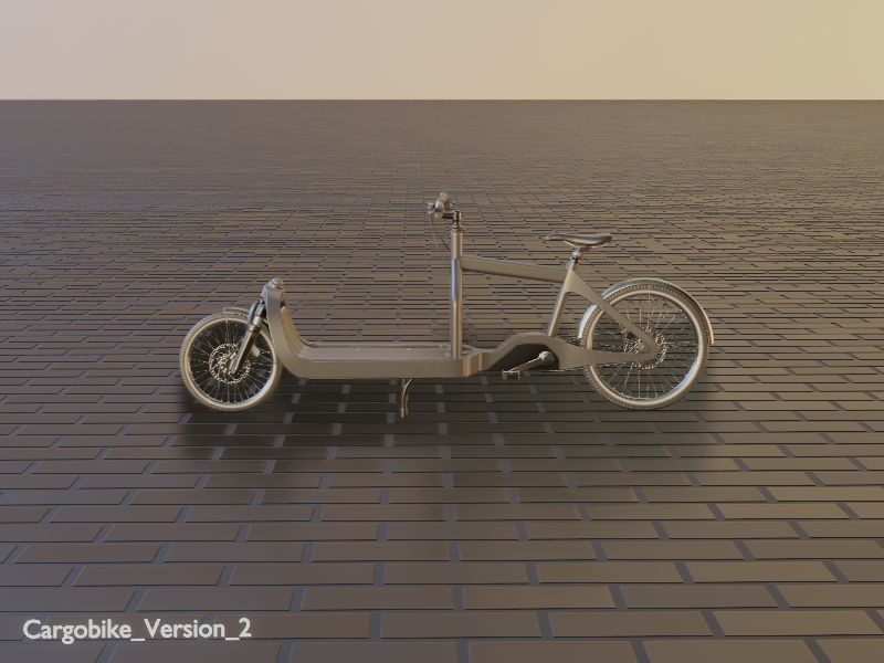 Cargo Bike Carbon Low-Poly and Rigged Version  Low-poly 3D model_30