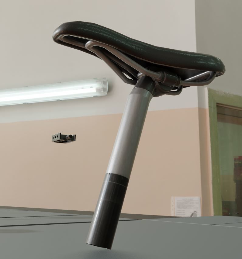 Cargo Bike Carbon Low-Poly and Rigged Version  Low-poly 3D model_15