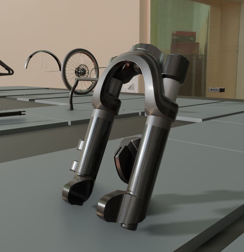 Cargo Bike Carbon Low-Poly and Rigged Version  Low-poly 3D model_14