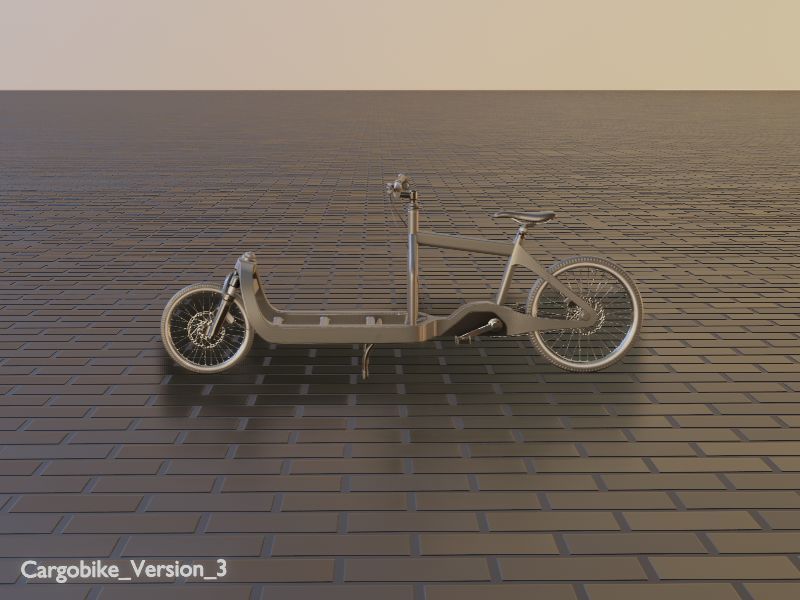 Cargo Bike Carbon Low-Poly and Rigged Version  Low-poly 3D model_31