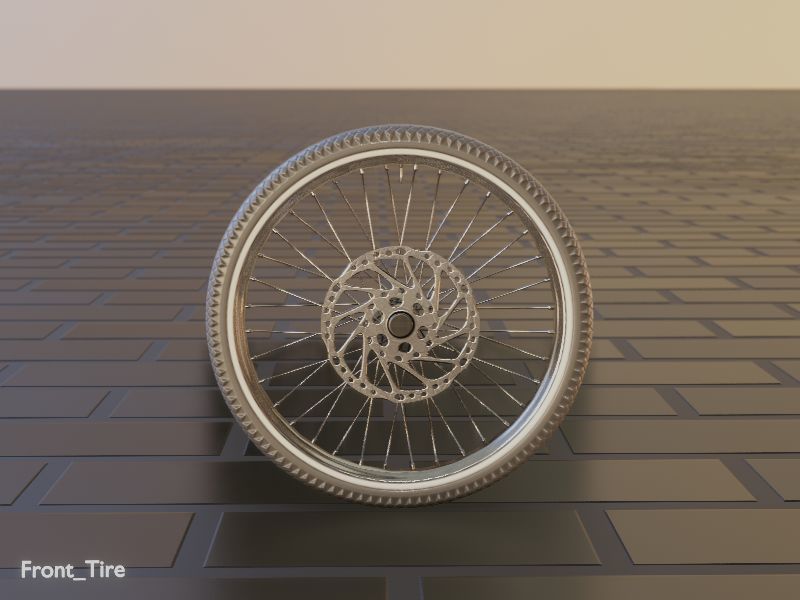 Cargo Bike Carbon Low-Poly and Rigged Version  Low-poly 3D model_37