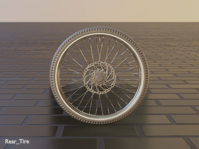 Cargo Bike Carbon Low-Poly and Rigged Version  Low-poly 3D model_40