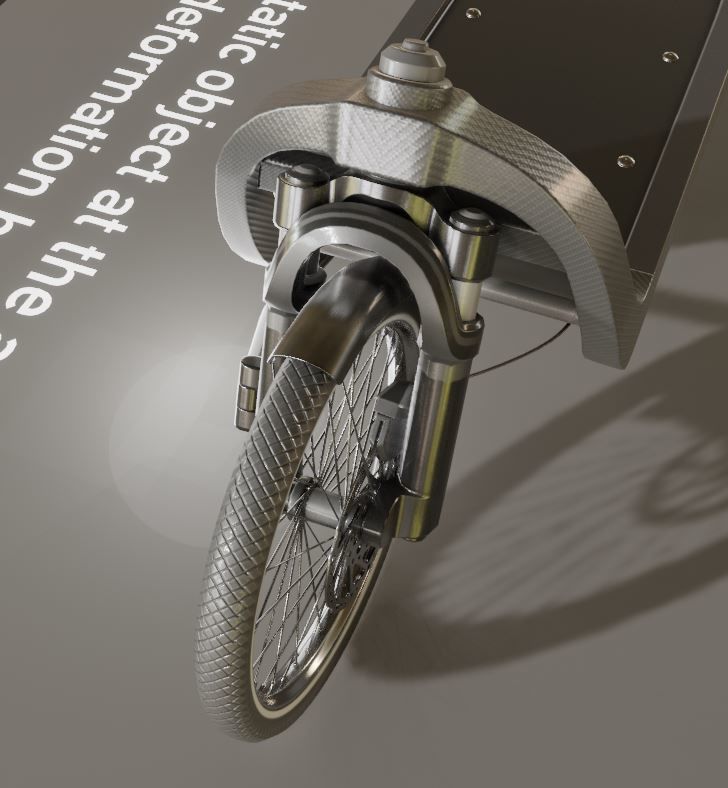 Cargo Bike Carbon Low-Poly and Rigged Version  Low-poly 3D model_4