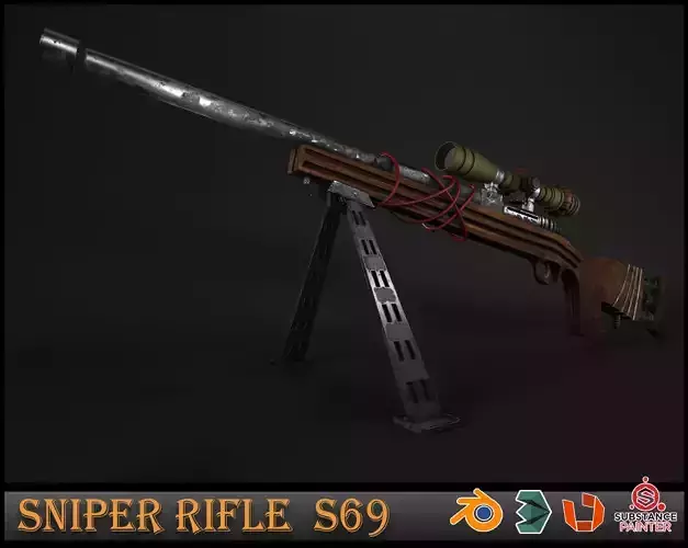 S69 Sniper Rifle 3D model