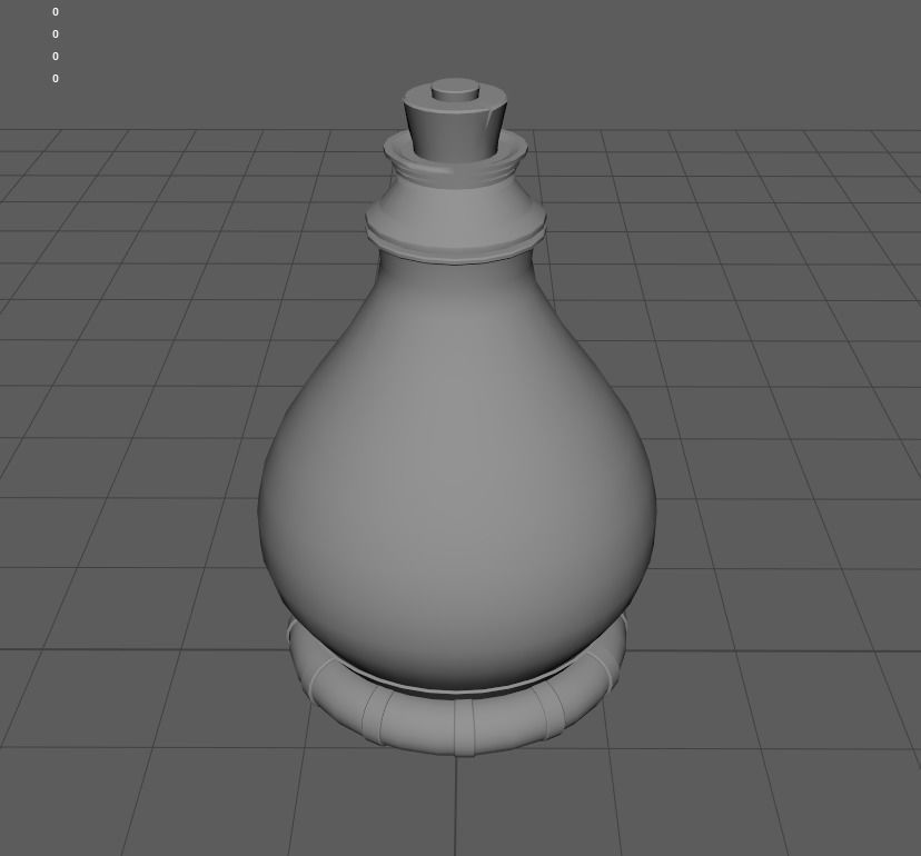 Fantasy Bottle  Low-poly 3D model_12