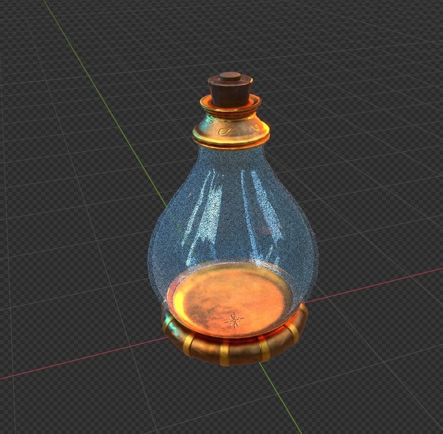 Fantasy Bottle  Low-poly 3D model_20