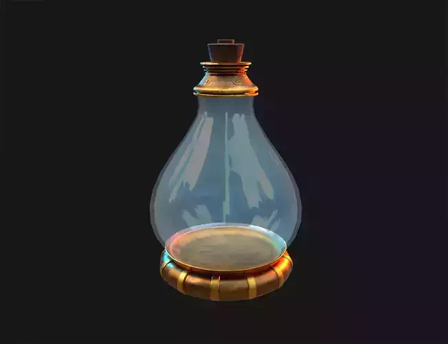 Fantasy Bottle  Low-poly 3D model