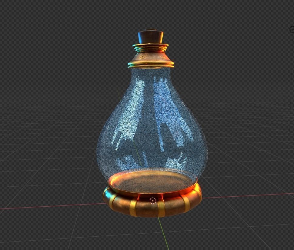 Fantasy Bottle  Low-poly 3D model_23