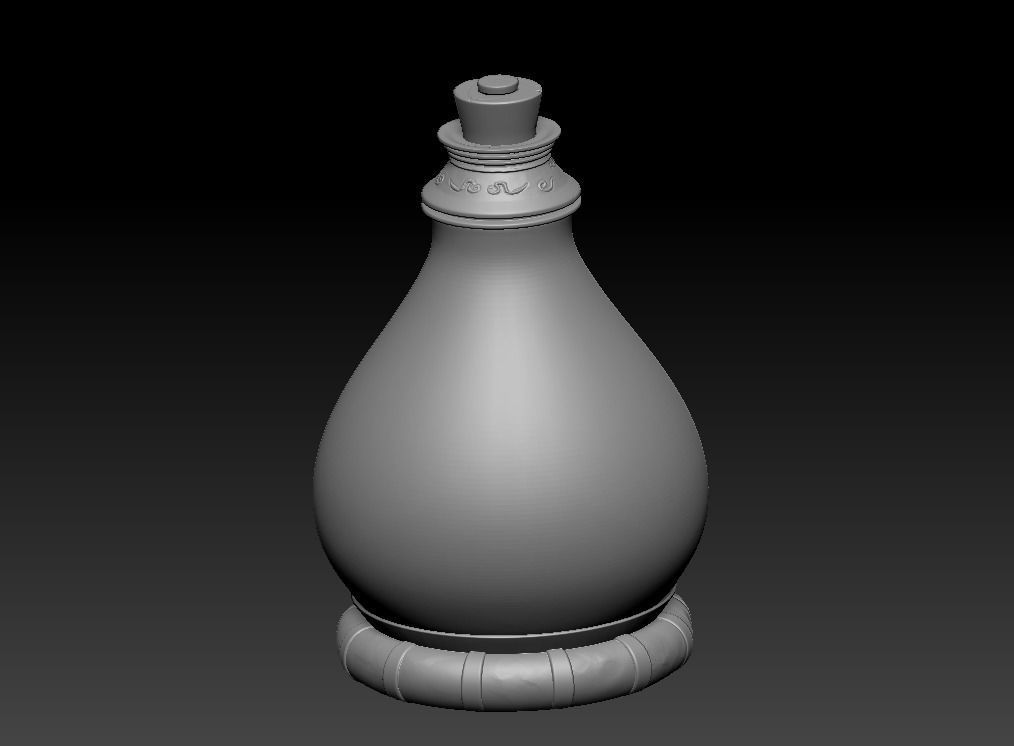 Fantasy Bottle  Low-poly 3D model_25