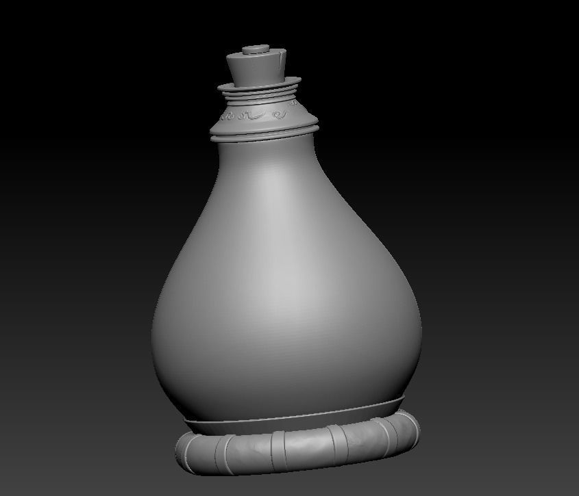 Fantasy Bottle  Low-poly 3D model_26