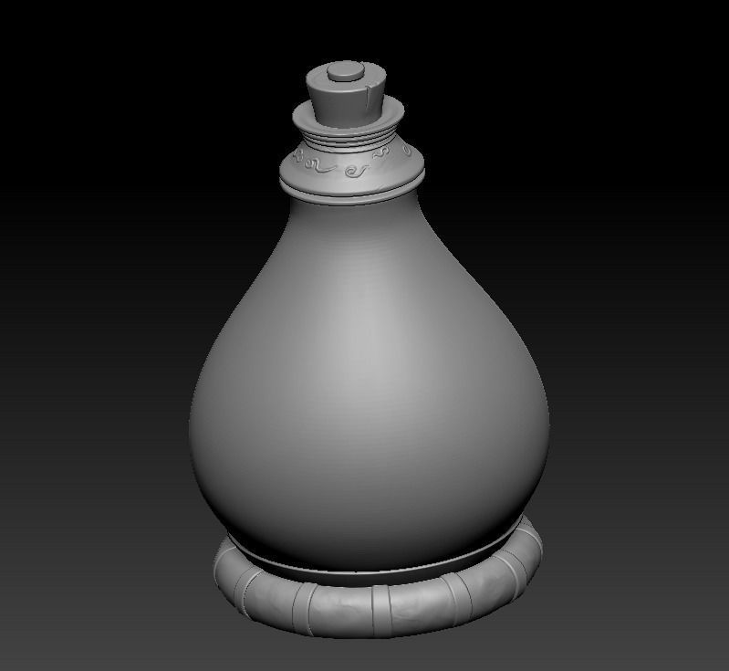 Fantasy Bottle  Low-poly 3D model_27