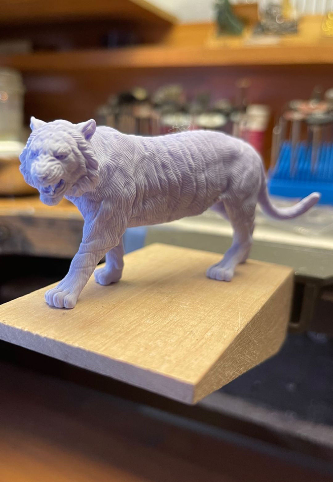 Tiger statue 3D print model_15