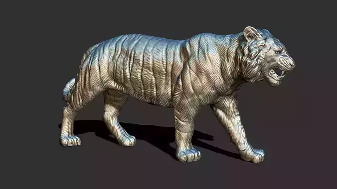 Tiger walking 3D print model
