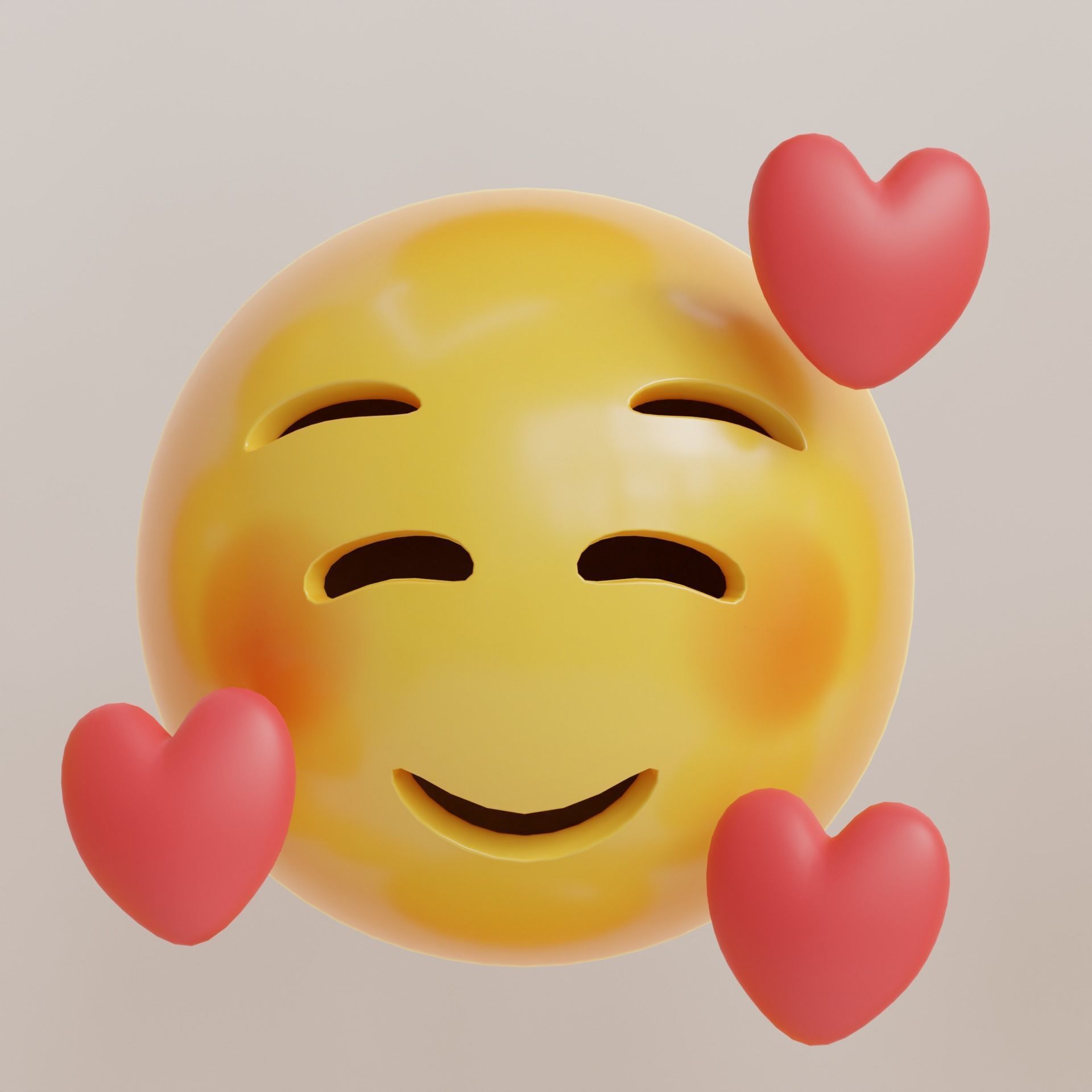 Emoji Pack - Low Poly  Low-poly 3D model_10