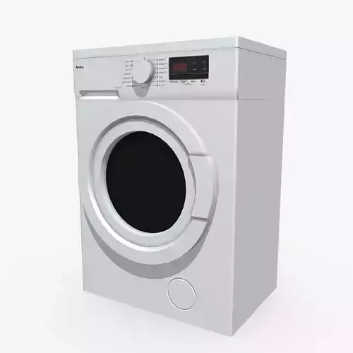 Washing Machine Amica WAS712ELMG White 3D Model Low-poly 3D model