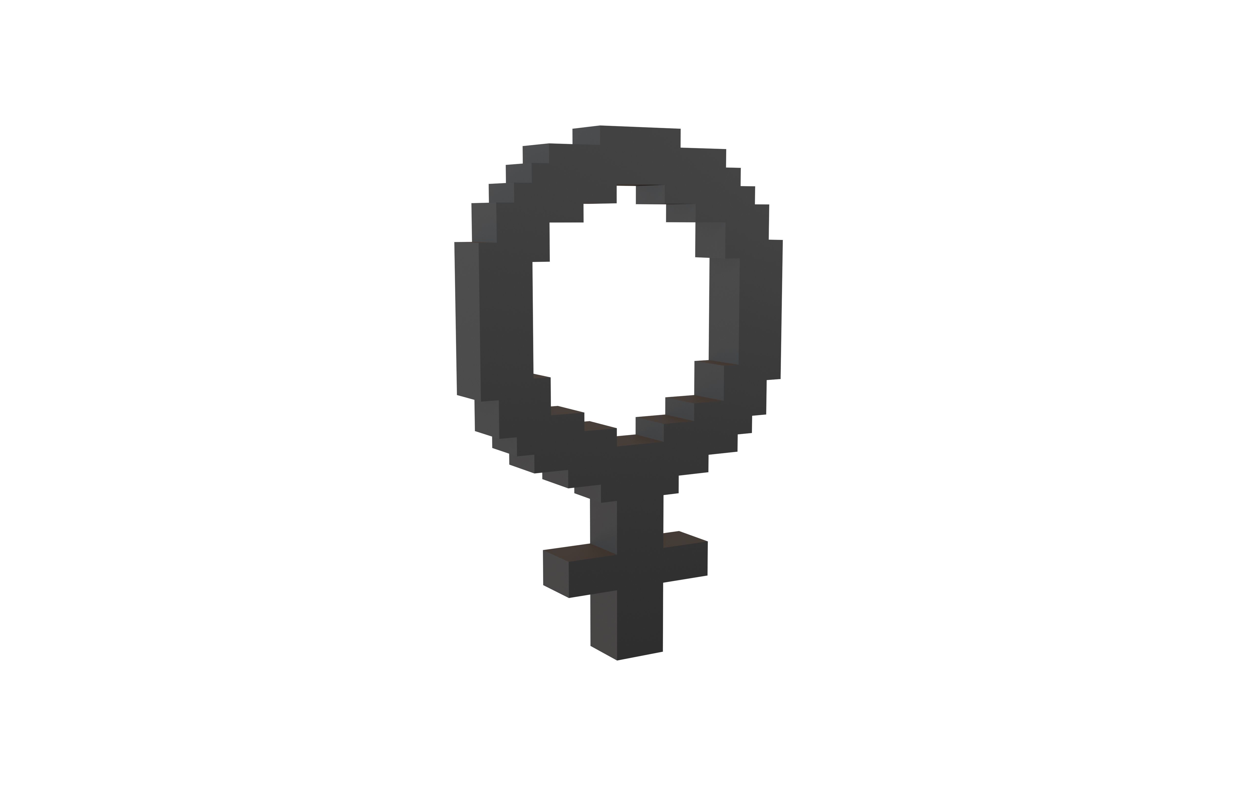 Poly Model Symbol 3D model Voxel Gender Symbol v1 001 VR / AR / low-poly | CGTrader