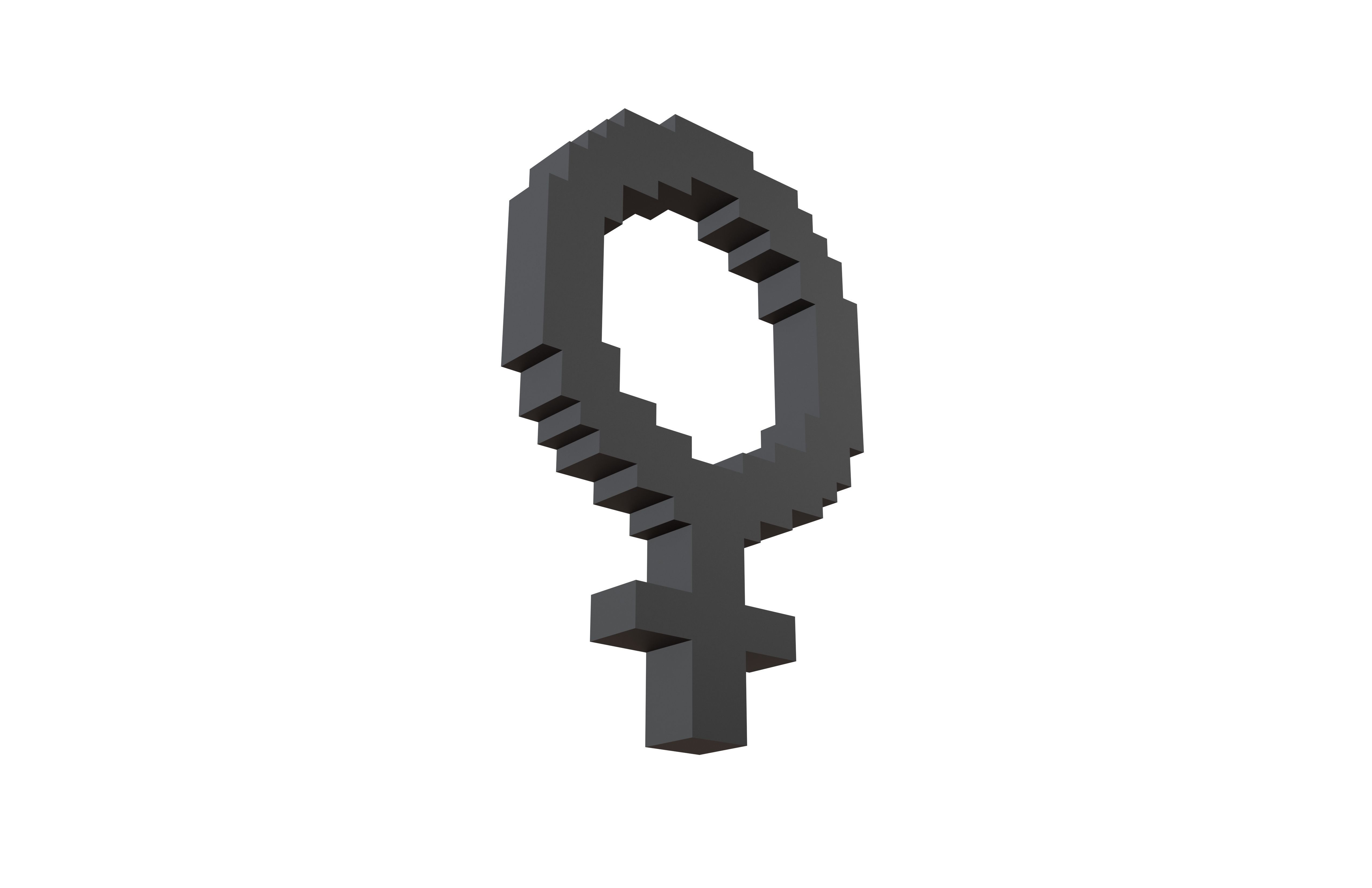 Poly Model Symbol 3D model Voxel Gender Symbol v1 001 VR / AR / low-poly | CGTrader