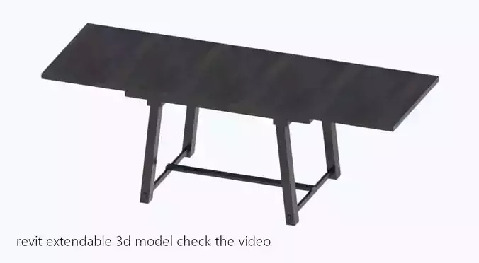 Wilford Extendable Dining Table -Extendable- 3d model  3D model