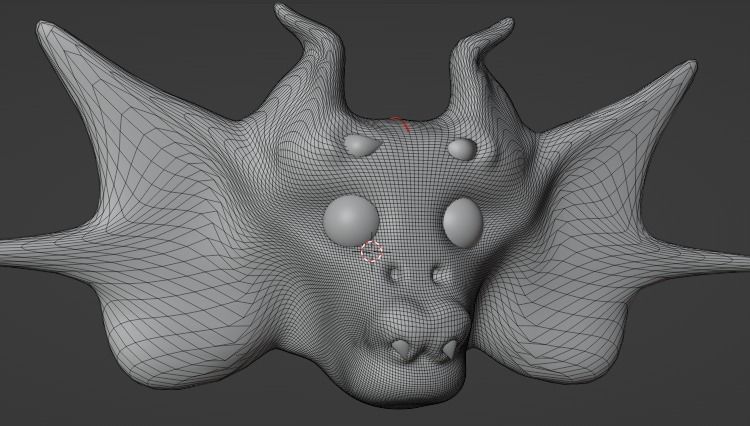 dragon demon mask with eyes 3D model_2