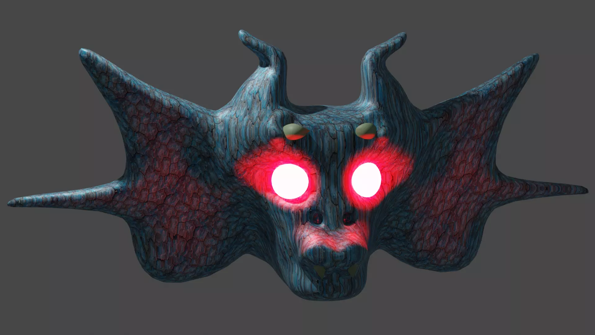 dragon demon mask with eyes 3D model_0