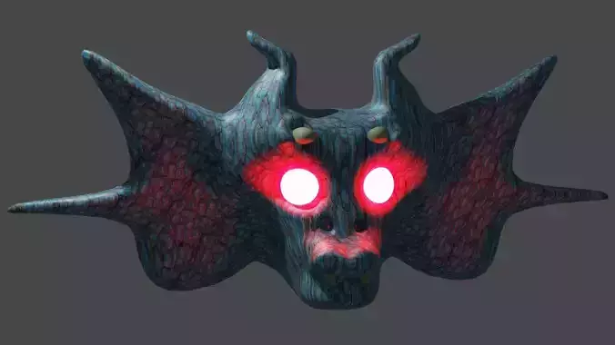 dragon demon mask with eyes