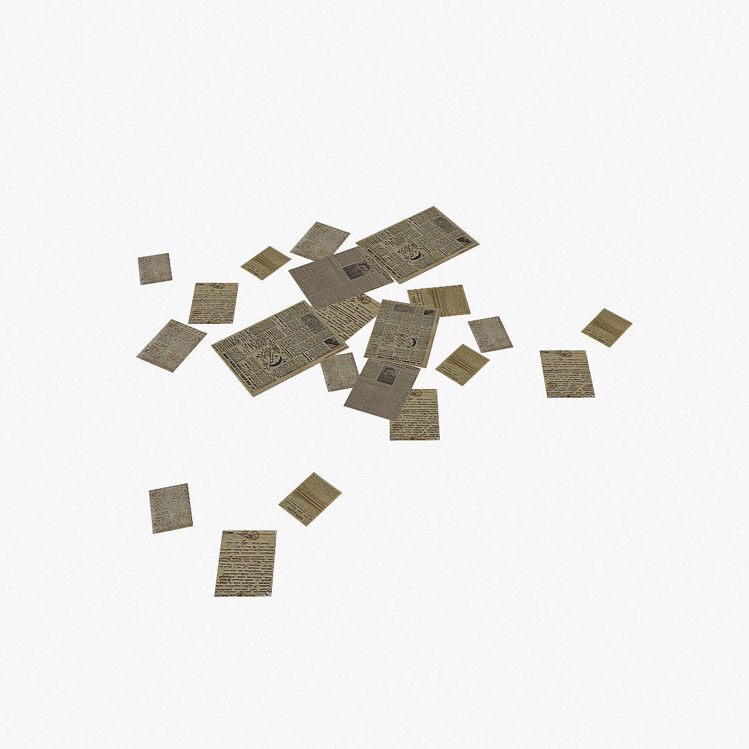 Paper Box Low-poly 3D model_8