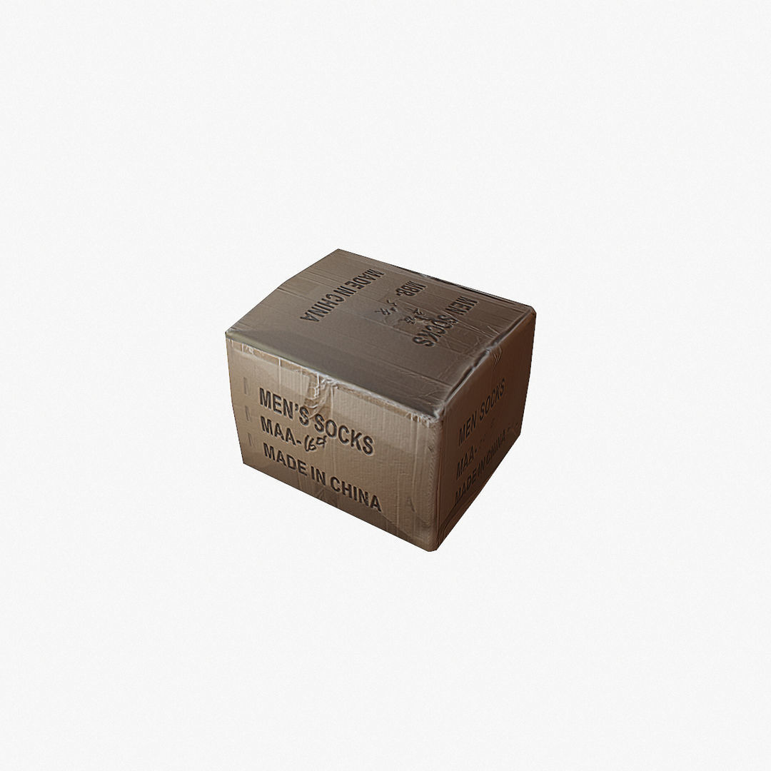 Paper Box Low-poly 3D model_3