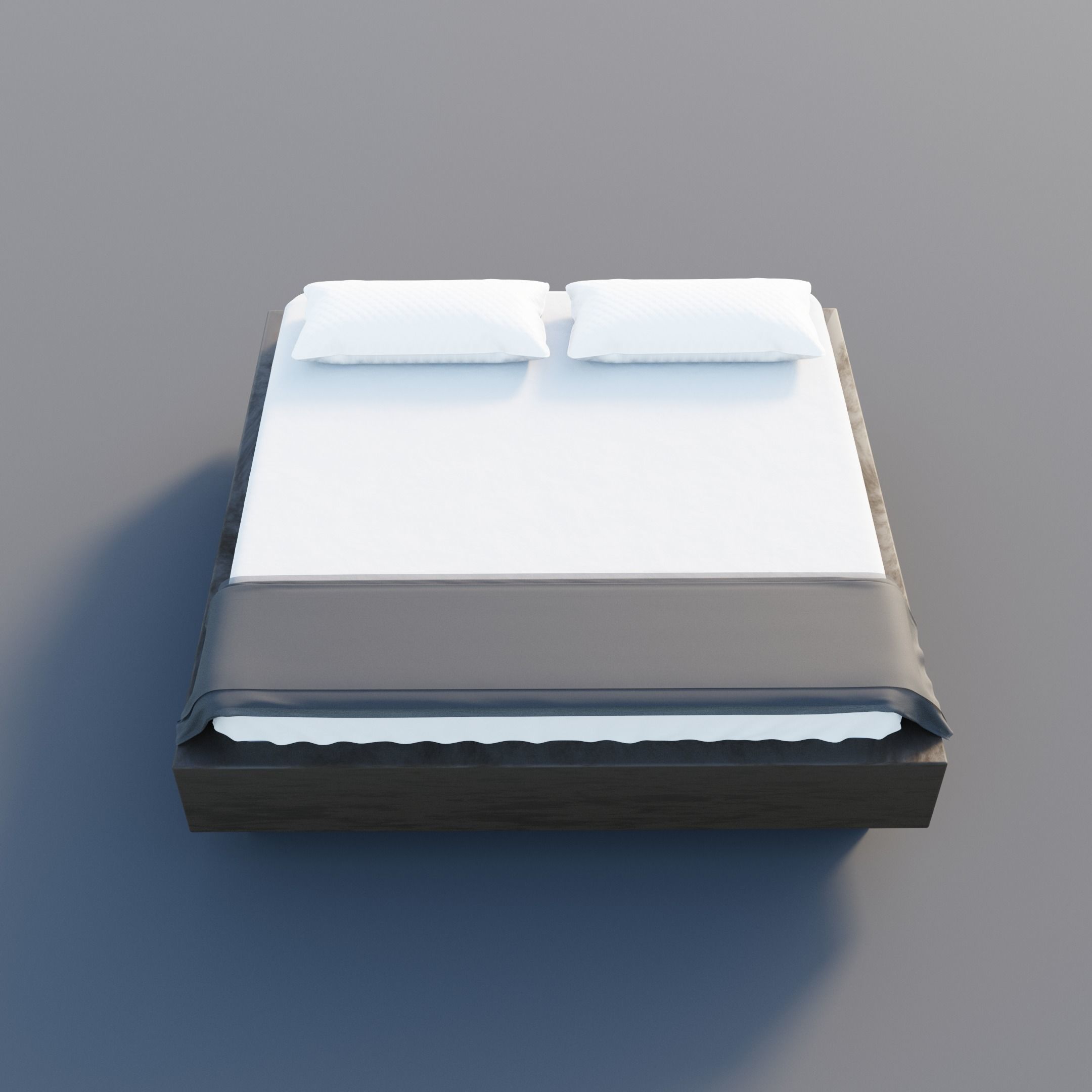 Undressed bed 3D model_5